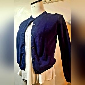 J Crew Navy Blue Classic Button Down Cardigan